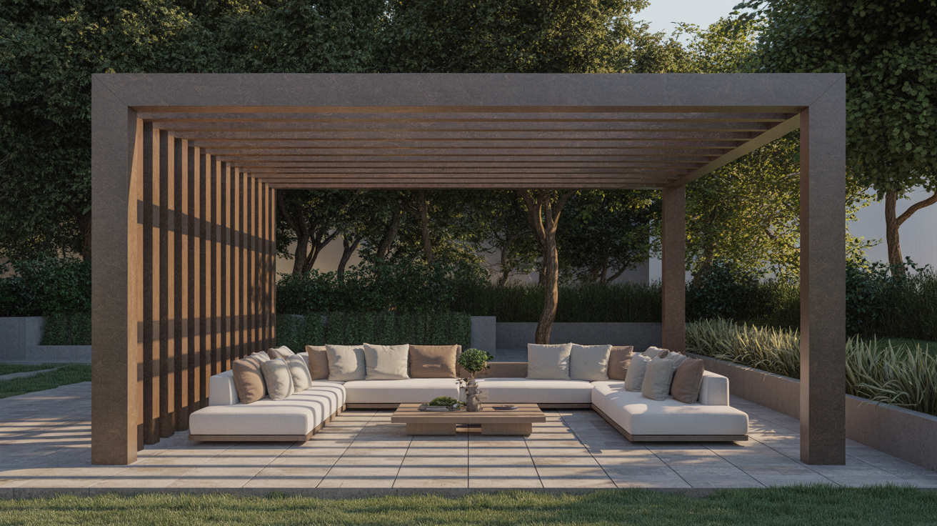 Backyard Lounge Pergola