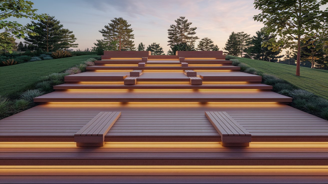 Deep Deck Steps with Platform Design