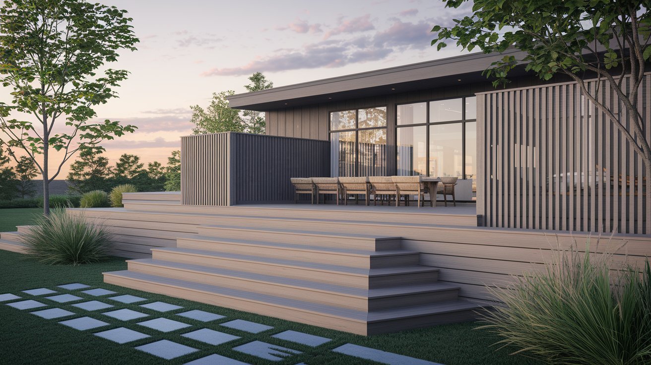 Hidden Wide Steps with Privacy Screens