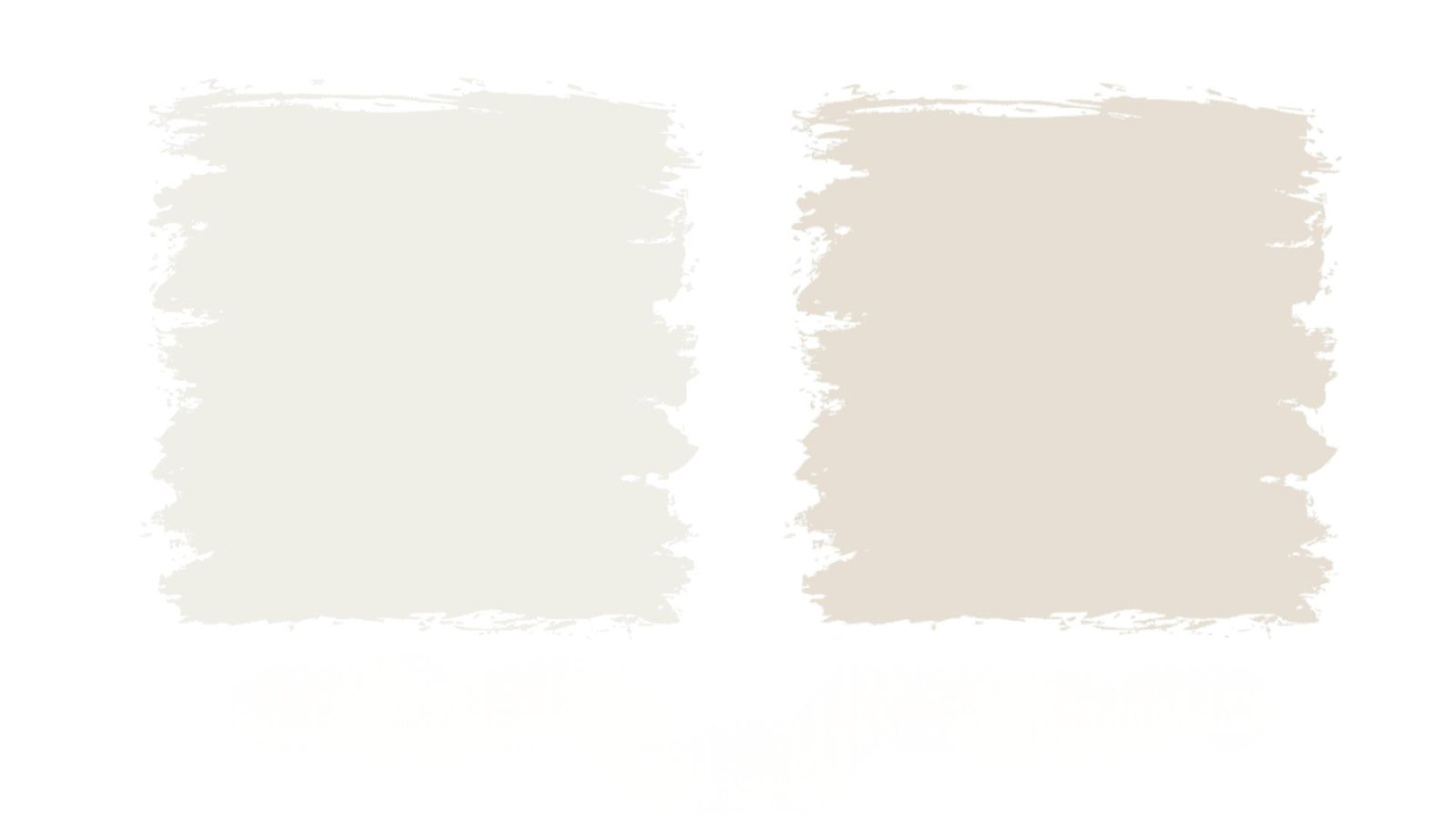 Subtle variations of white paint colors shown on a plain white backdrop.