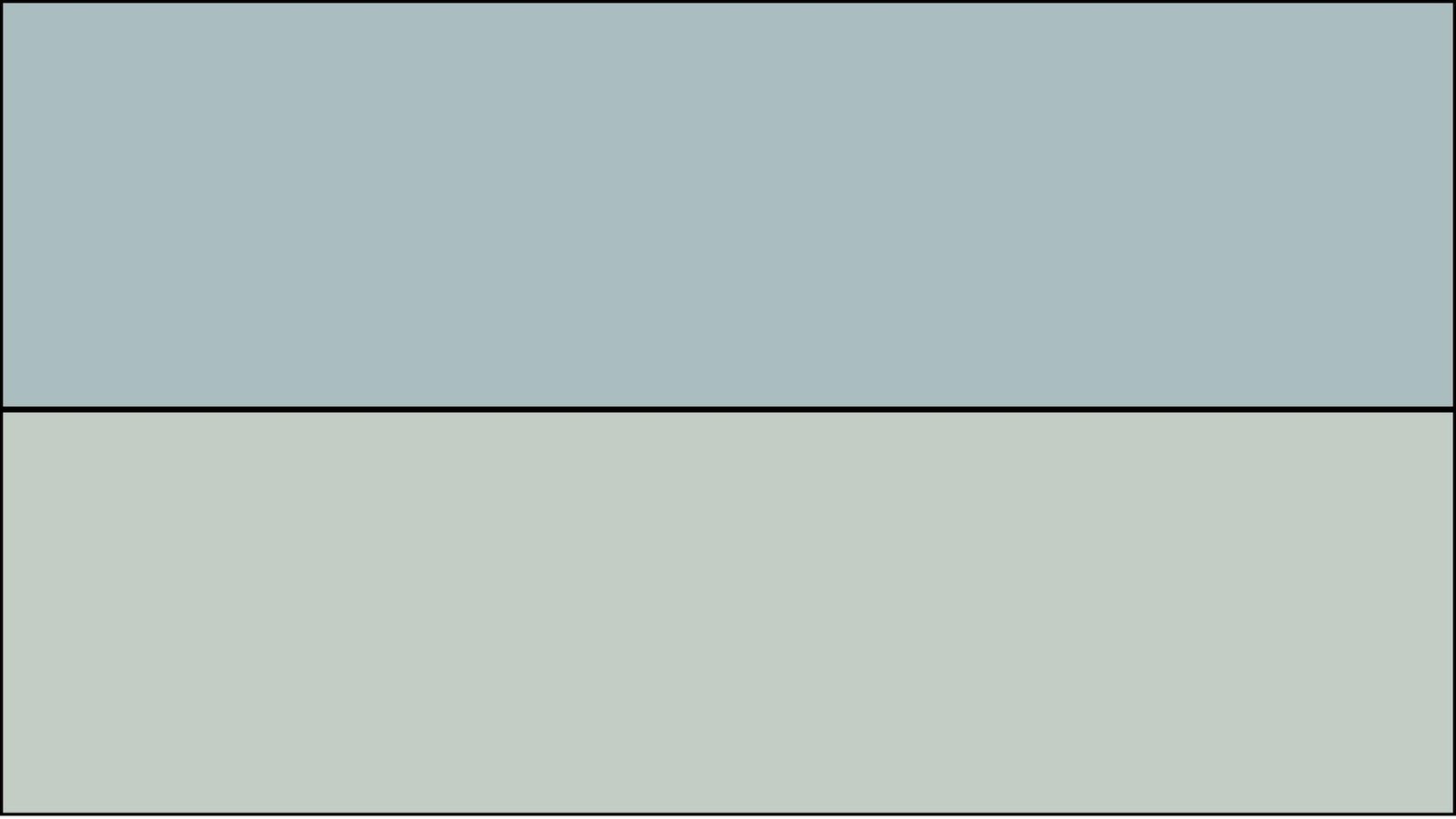 Two horizontal, equally-sized rectangles; the top in light blue and the bottom in pale green, separated by a thin black line. Simple, calm, and minimalistic.